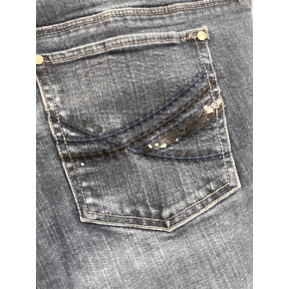 White House Black Market Womens Low rise Slim Leg Jeans Medium wash Sz 8R - Picture 4 of 8